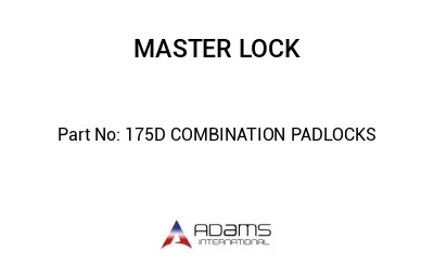 175D COMBINATION PADLOCKS 175D COMBINATION PADLOCKS
